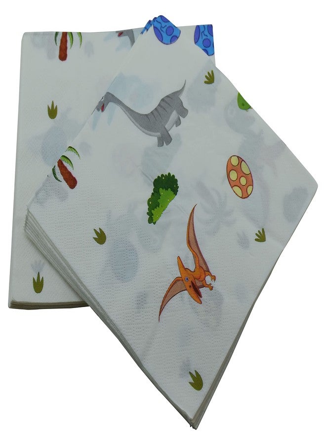 Jagmag® Dinosaur Jungle Animal Birthday Party Supplies, 10 Napkin, Dinosaur Birthday Party Decoration for Children Kids, Animal Theme Party Decoration,Safari Theme - Image 1